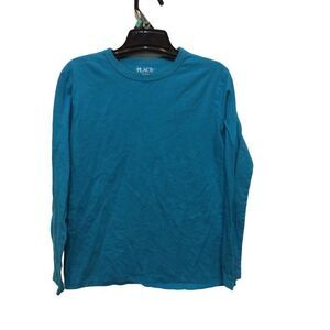 THE children place teen long sleeve tee sweatshirt size L 10-17 turquoise